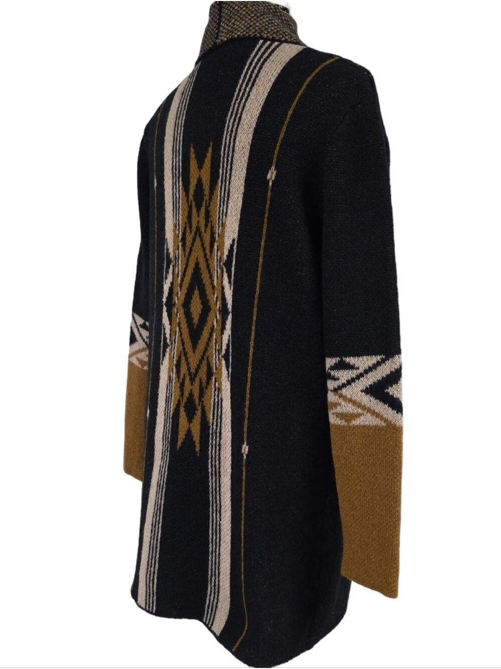 NWOT Bobeau Southwestern Geometric Tribal Duster Cardigan Sweater, Size Large - Picture 8 of 12